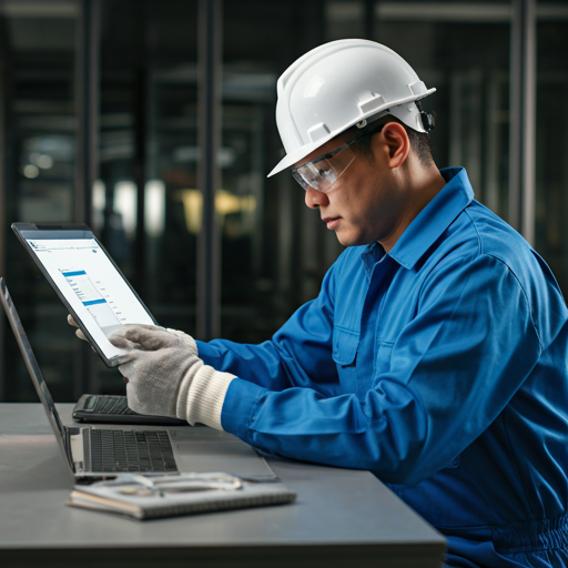Technician working